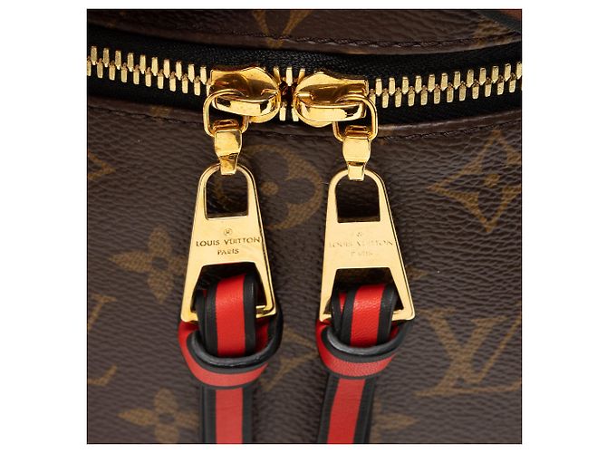 Borsa a tracolla Louis Vuitton Monogram Canvas Tuileries Besace Marrone - vista 10