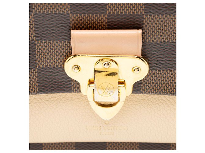 Cartera con cadena Louis Vuitton Damier Ebene Vavin Castaño Beige - vista 10