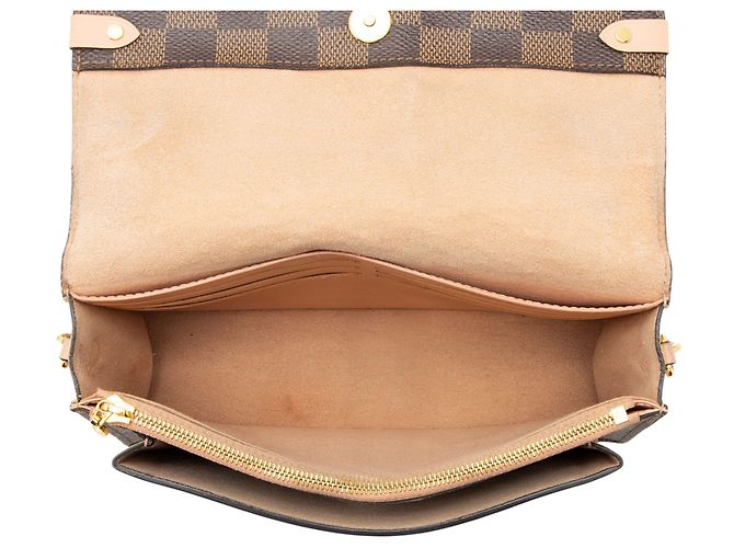 Cartera con cadena Louis Vuitton Damier Ebene Vavin Castaño Beige - vista 7