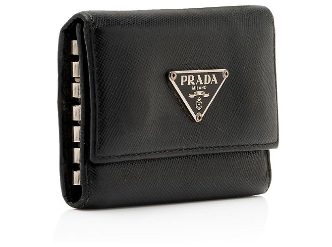 Portachiavi Prada Saffiano 6 Nero - vista 2