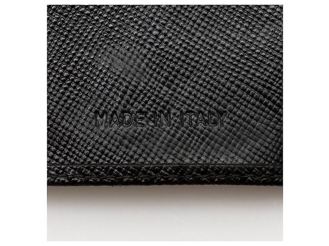 Portachiavi Prada Saffiano 6 Nero - vista 6