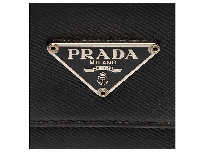 Portachiavi Prada Saffiano 6 Nero - vista 7