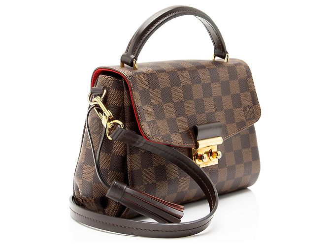 Borsa a tracolla Louis Vuitton Damier Ebene Croisette Marrone - vista 2