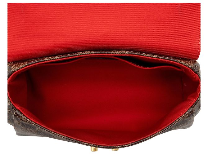 Borsa a tracolla Louis Vuitton Damier Ebene Croisette Marrone - vista 7