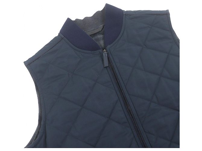 Autre Marque Brioni Checkered Polyester Puffer Jacket Blue Navy blue - view 2