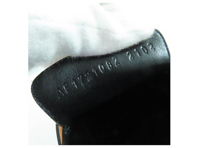 Mocassini in pelle Hermès HMetal Nero Beige - vista 10