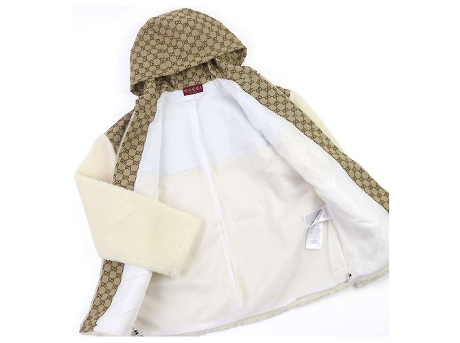 Blouson de lana Gucci GG Intarsia Beige - vista 3