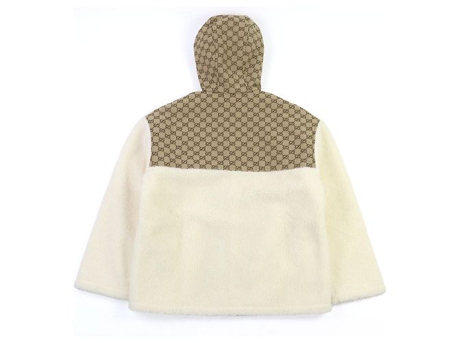 Blouson de lana Gucci GG Intarsia Beige - vista 4