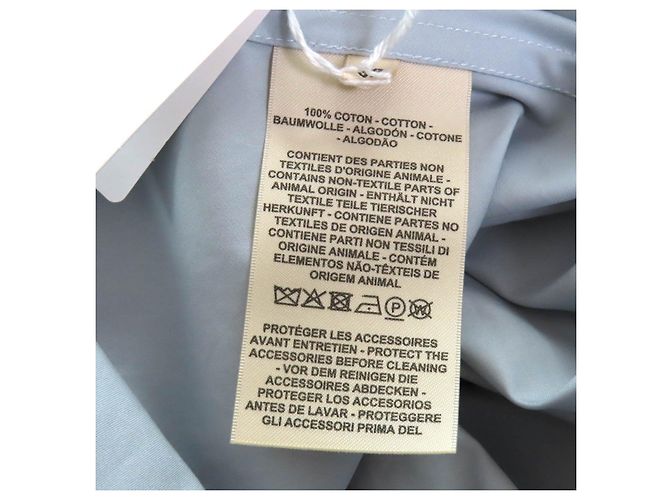 Vestido de algodón Hermès 38 Azul Azul claro - vista 10