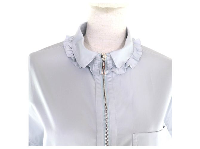 Vestido de algodón Hermès 38 Azul Azul claro - vista 4