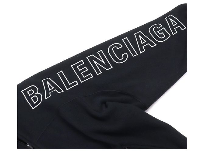 Giacca in pile Balenciaga con logo ricamato e doppia zip Nero - vista 7