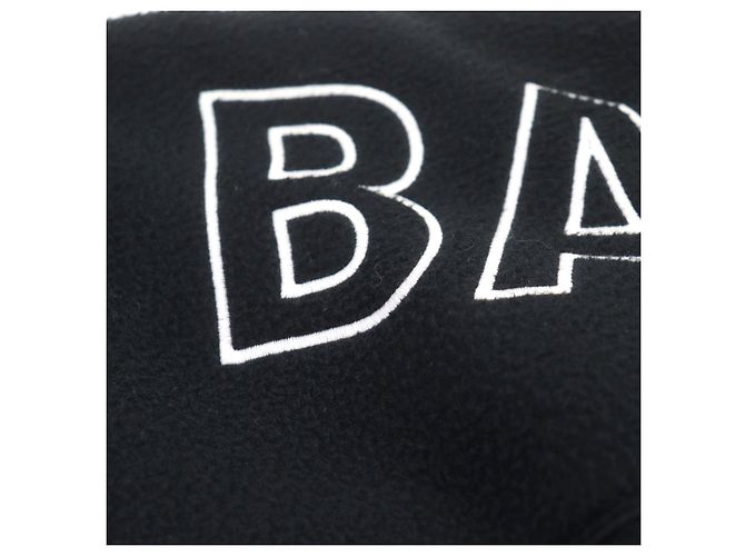 Giacca in pile Balenciaga con logo ricamato e doppia zip Nero - vista 8