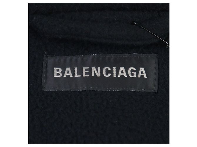 Giacca in pile Balenciaga con logo ricamato e doppia zip Nero - vista 9