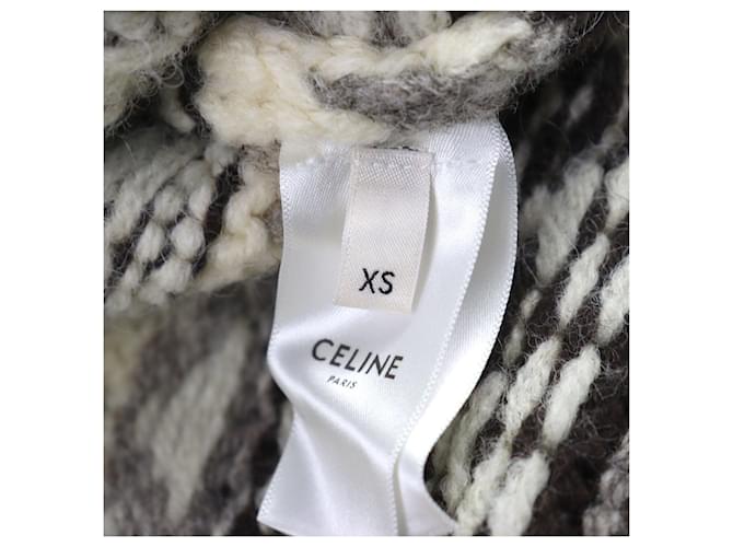 Céline CELINE Shetland Logo Button Nordic Pattern Wool Knit Multicolor - vista 7