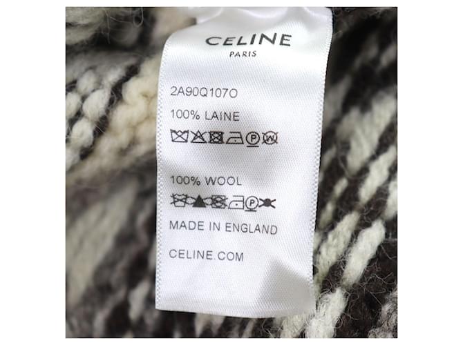 Céline CELINE Shetland Logo Button Nordic Pattern Wool Knit Multicolor - vista 8