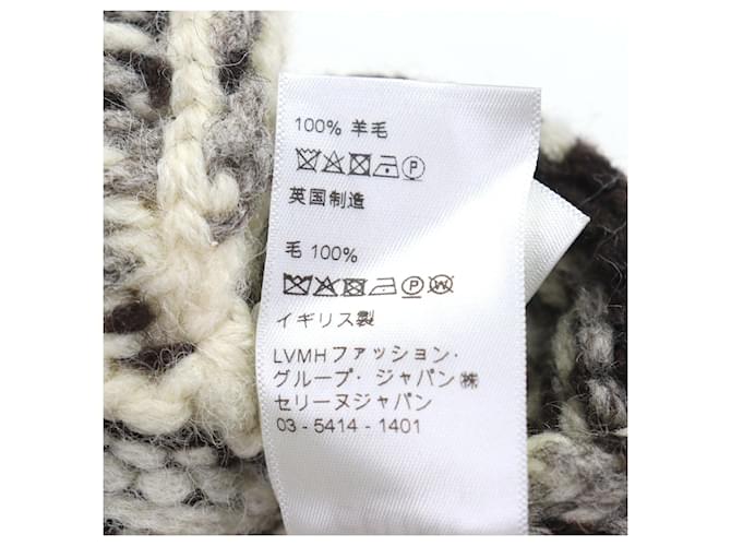 Céline CELINE Shetland Logo Button Nordic Pattern Wool Knit Multicolor - vista 9