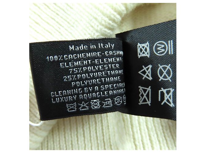 Cappello in maglia di cashmere Chanel COCO Mark Beige Crudo - vista 9