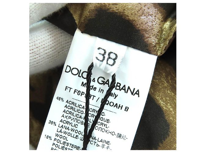 Dolce & Gabbana Abrigo de tweed con estampado de leopardo Dolce&Gabbana Negro - vista 8