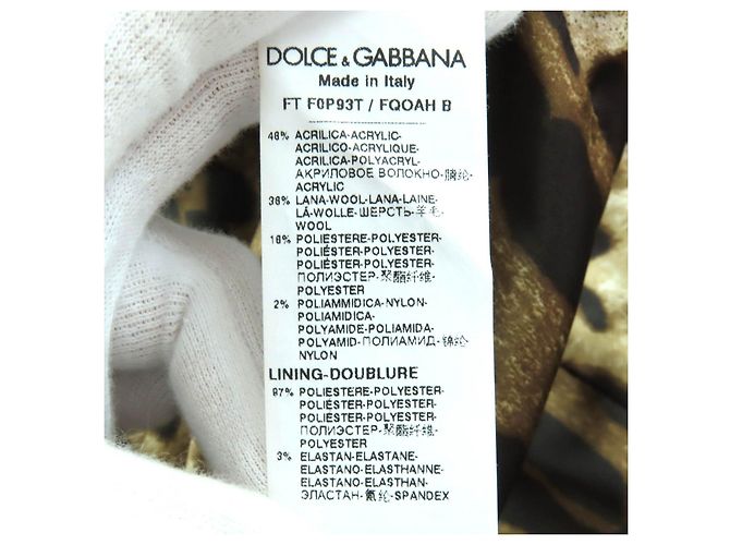 Dolce & Gabbana Abrigo de tweed con estampado de leopardo Dolce&Gabbana Negro - vista 9