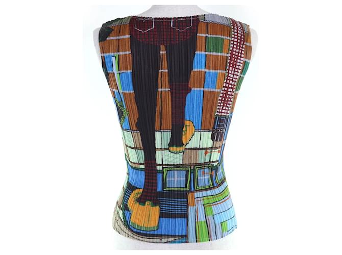 Issey Miyake Blusa PLEATS PLEASE Multi Polyester Multicolor - vista 3