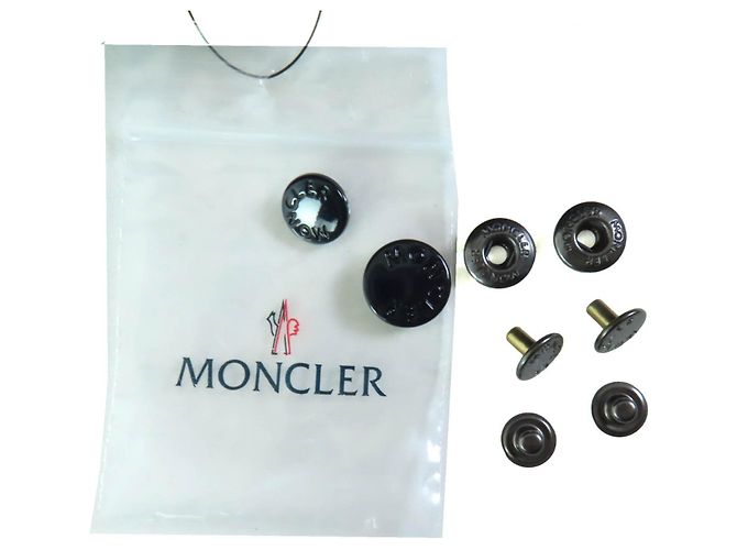 Abrigo de plumón de nailon MONCLER HERMINE Azul Azul marino - vista 17
