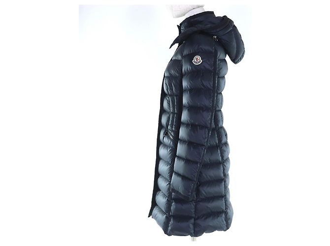 Abrigo de plumón de nailon MONCLER HERMINE Azul Azul marino - vista 2