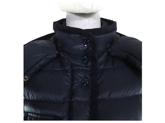 Abrigo de plumón de nailon MONCLER HERMINE Azul Azul marino - vista 4