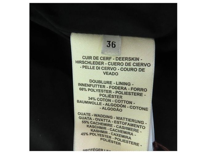 Chaqueta de piel Dearskin Hermès Negro - vista 10
