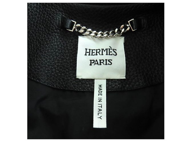Chaqueta de piel Dearskin Hermès Negro - vista 9