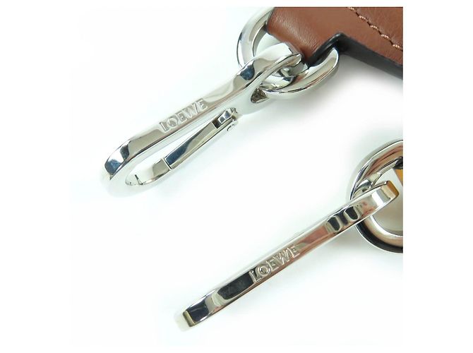 Tracolla in pelle Anagram Loewe Marrone - vista 5