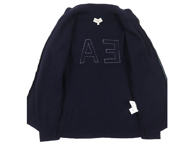 Emporio Armani Wollstrick-Pullover mit Stehkragen und Reißverschluss - Ansicht 4