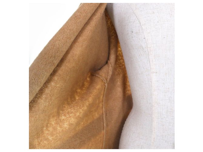 Abrigo cardigan de lana tejida Max Mara Beige Camello - vista 5