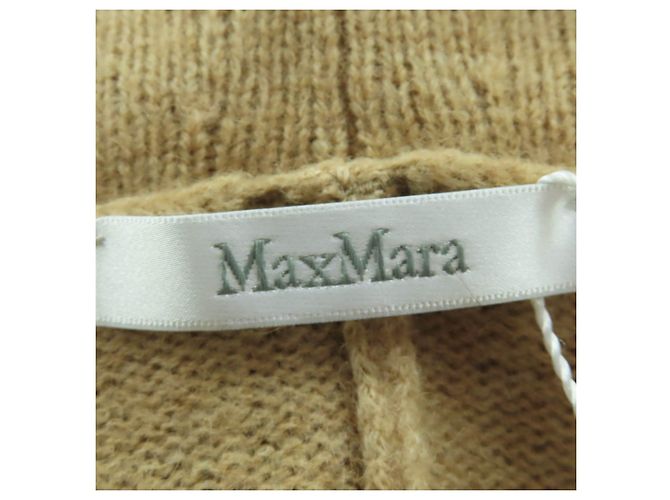 Abrigo cardigan de lana tejida Max Mara Beige Camello - vista 6