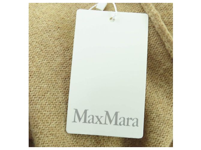 Abrigo cardigan de lana tejida Max Mara Beige Camello - vista 9