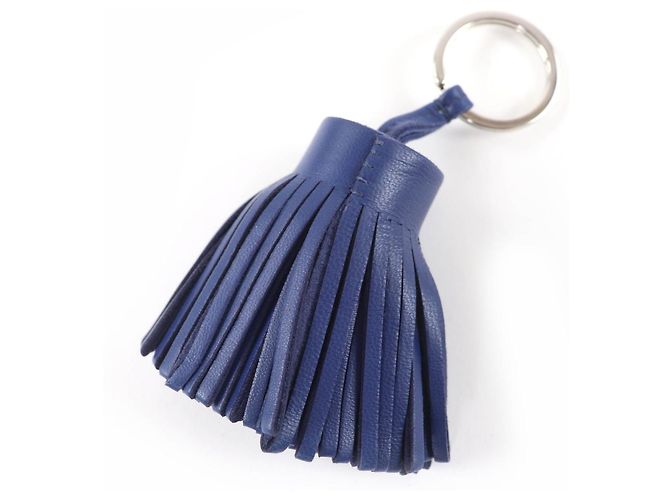Ring Hermès Portachiavi Hermes Carmen Bag Charm Blu - vista 2