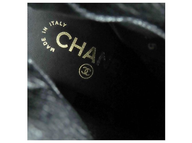 Chanel COCO Mark gesteppte Leder- Stiefeletten Schwarz - Ansicht 11