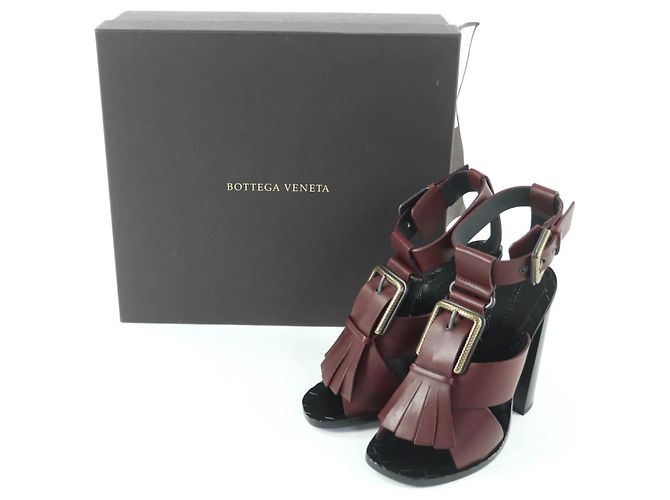 Sandali in pelle Bottega Veneta Marrone - vista 2