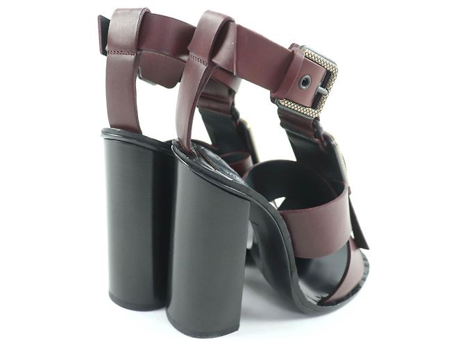 Sandali in pelle Bottega Veneta Marrone - vista 3