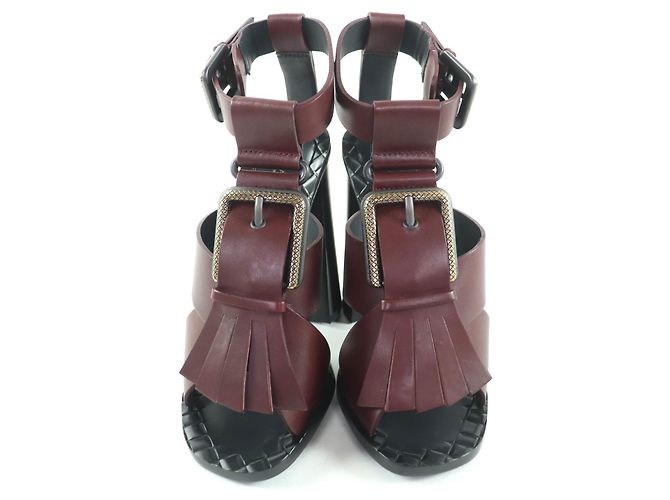 Sandali in pelle Bottega Veneta Marrone - vista 4