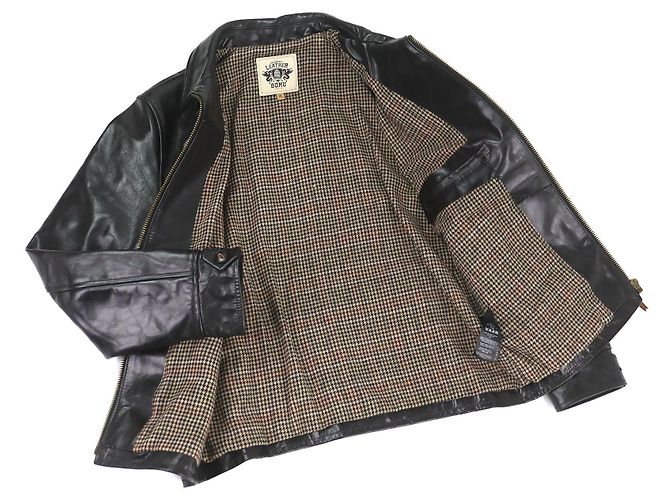 Autre Marque Chaqueta de cuero de caballo LEATHER BOMU Horsehide Negro - vista 3