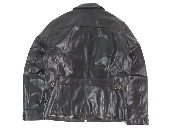 Autre Marque Chaqueta de cuero de caballo LEATHER BOMU Horsehide Negro - vista 4