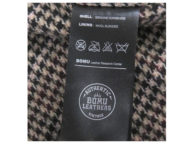 Autre Marque Chaqueta de cuero de caballo LEATHER BOMU Horsehide Negro - vista 7