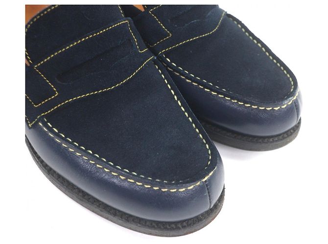 Autre Marque Mocassini in pelle Signature J.M WESTON Blu Blu navy - vista 7