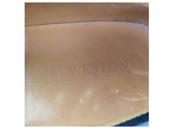 Autre Marque Mocassini in pelle Signature J.M WESTON Blu Blu navy - vista 8