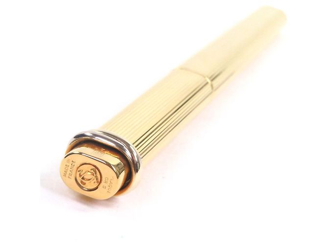 Cartier Trinity Stripe Pattern Ballpoint Pen Golden - view 3