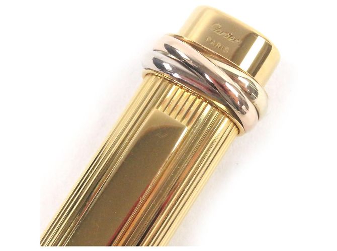 Cartier Trinity Stripe Pattern Ballpoint Pen Golden - view 5