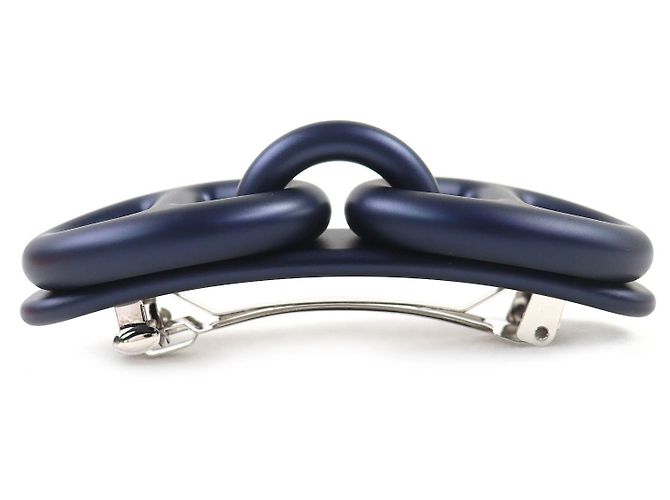 Hermès Tori Maiyon GM Chaine d'Ancre Barrette Hairpin Blu - vista 3