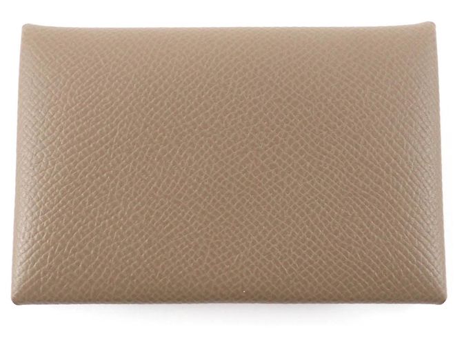 Hermès Tarjetero Hermes Calvi Epsom Castaño - vista 3
