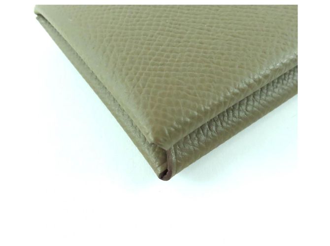 Hermès Tarjetero Hermes Calvi Epsom Castaño - vista 7