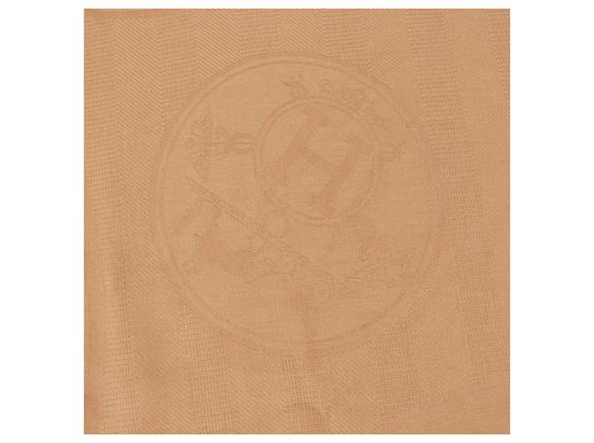 Sciarpa in cashmere Hermès New Libris Marrone - vista 10